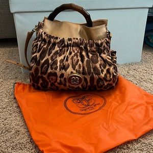 Vintage Sharif leopard print handbag